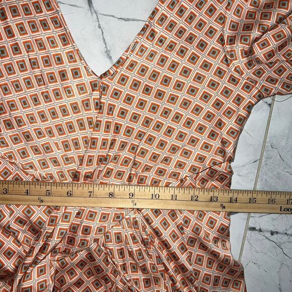 Free People NWT It Takes Two Geometric Print Collared Open Back Dress Size S - Picture 9 of 15